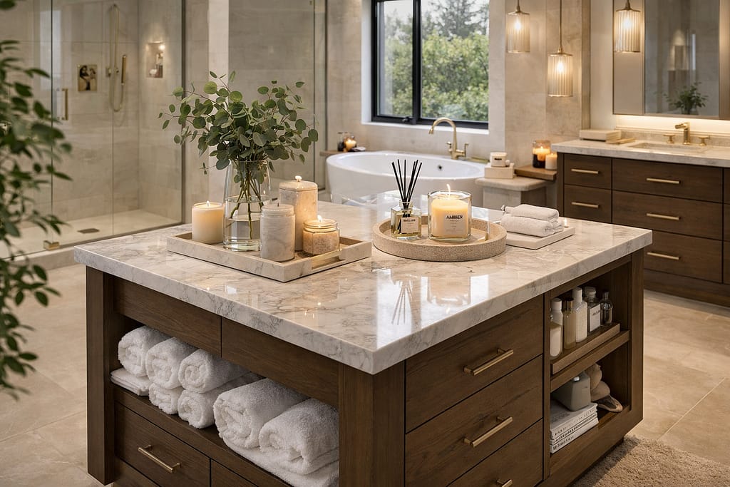 Stone-Top Display bathroom Island